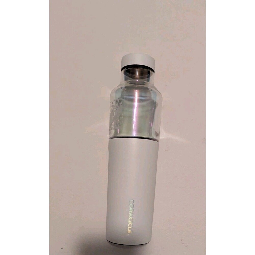 Corkcicle Hybrid Canteen 20oz White Glass With Cup That Detaches